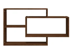 Estantería pared madera ingeniería roble marrón 104x20x58,5 cm ES53290