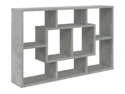 Estantería pared madera ingeniería gris hormigón 85x16x52,5 cm ES93328