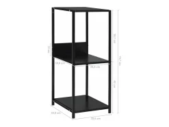 Estantería pequeña aglomerado negro 33,5x39,6x79,7 cm