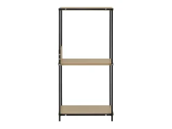 Estantería pequeña de madera negro y roble 33,5x39,6x79,7 cm ES996939