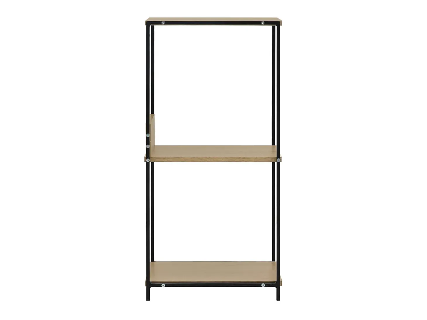 Estantería pequeña de madera negro y roble 33,5x39,6x79,7 cm ES996939