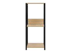 Estantería pequeña de madera negro y roble 33,5x39,6x79,7 cm ES996939