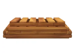 Estantería plegable 3 alturas madera acacia marrón 43x31x63 cm