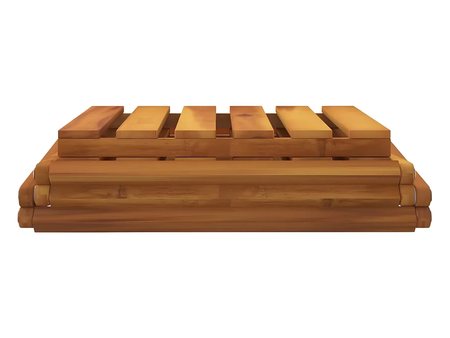 Estantería plegable 3 alturas madera acacia marrón 43x31x63 cm