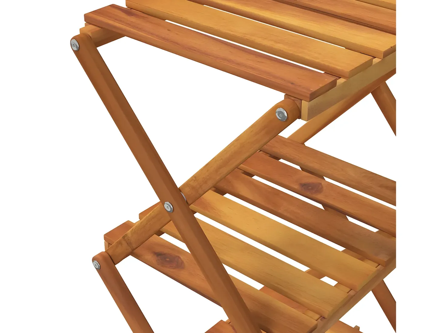 Estantería plegable 3 alturas madera acacia marrón 43x31x63 cm