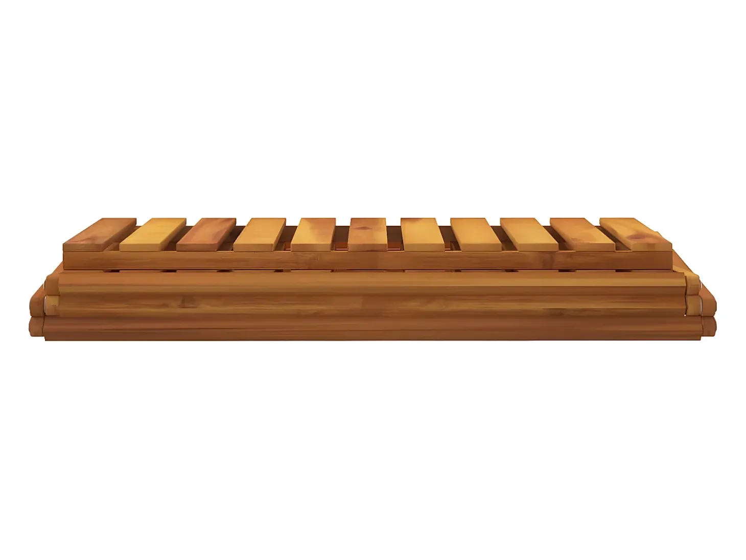 Estantería plegable 3 alturas madera acacia marrón 70x31x63 cm
