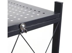Estantería plegable MCW-J85, negro, 3 niveles