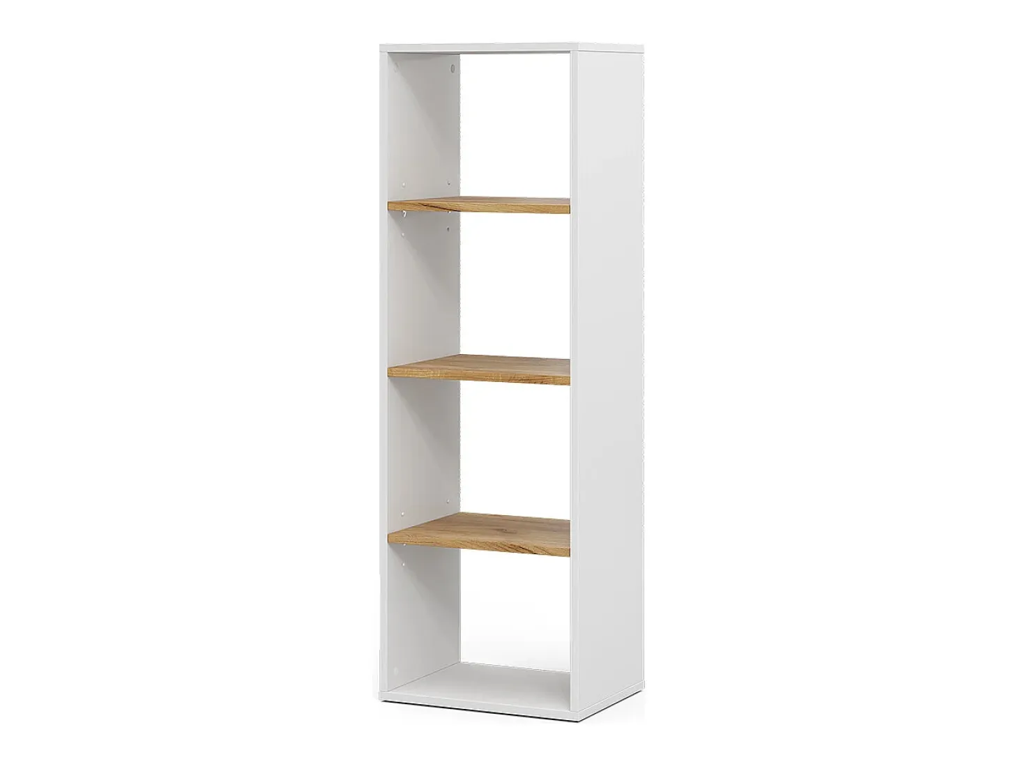 Estantería roble blanco/dorado 40x30x120 tomy