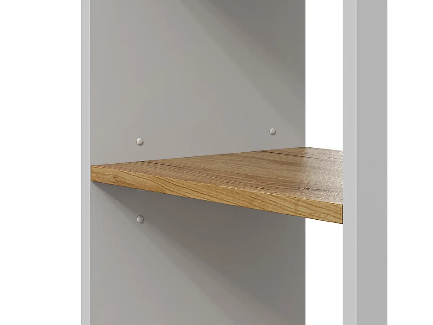 Estantería roble blanco/dorado 40x30x120 tomy