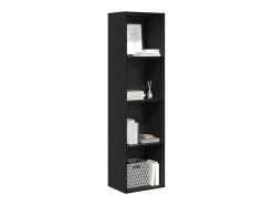 Estantería Roble negro 40 x 30 x 152 cm Madera contrachapada
