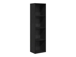 Estantería Roble negro 40 x 30 x 152 cm Madera contrachapada