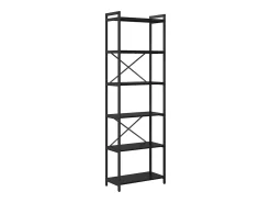 Estantería Roble negro 60 x 30 x 188 cm Madera contrachapada