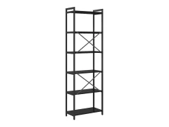 Estantería Roble negro 60 x 30 x 188 cm Madera contrachapada
