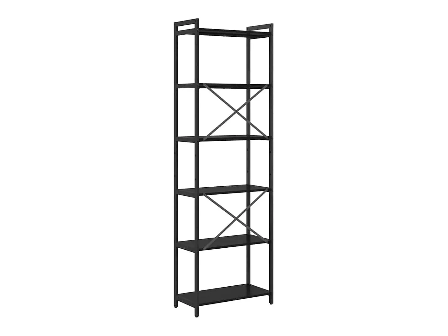 Estantería Roble negro 60 x 30 x 188 cm Madera contrachapada