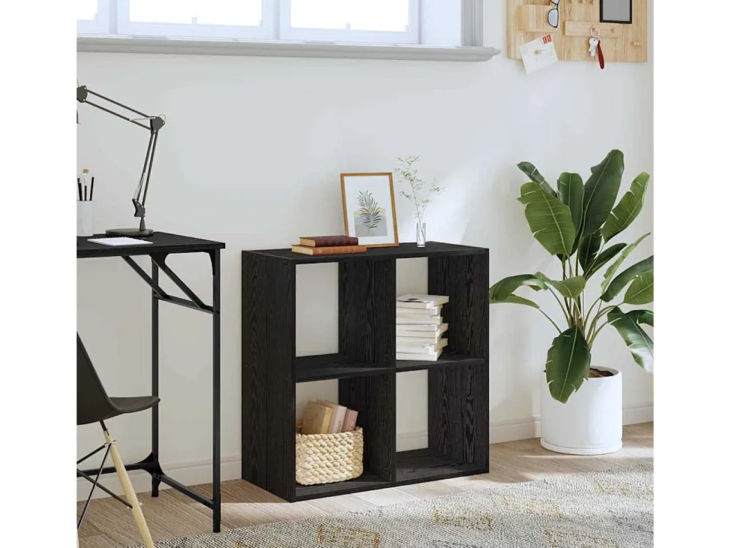 Estantería Roble negro 68.5 x 32 x 68.5 cm Madera contrachapada
