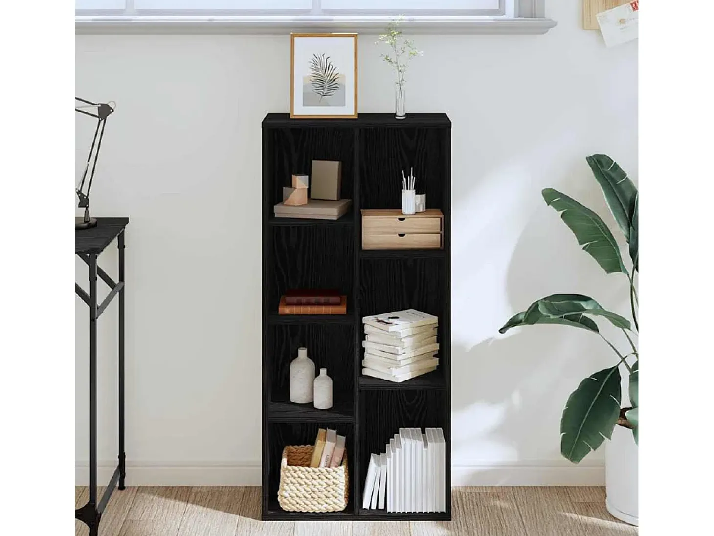 Estantería Roble negro 50 x 25 x 105 cm Madera contrachapada