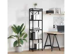 Estantería Roble negro 40 x 30 x 153 cm Madera contrachapada