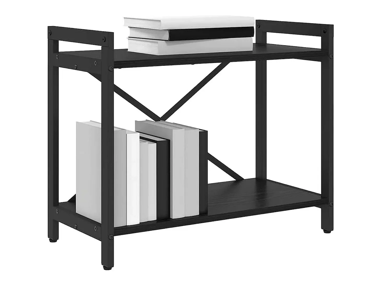 Estantería Roble negro 60 x 30 x 48.5 cm Madera contrachapada