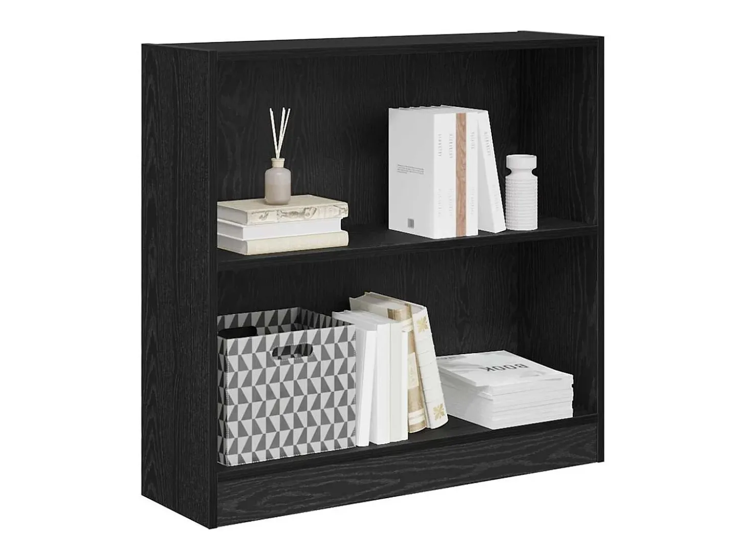 Estantería Roble negro 80 x 24 x 76 cm Madera contrachapada