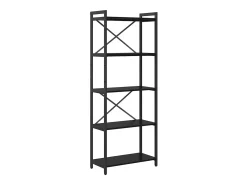 Estantería Roble negro 60 x 30 x 153 cm Madera contrachapada