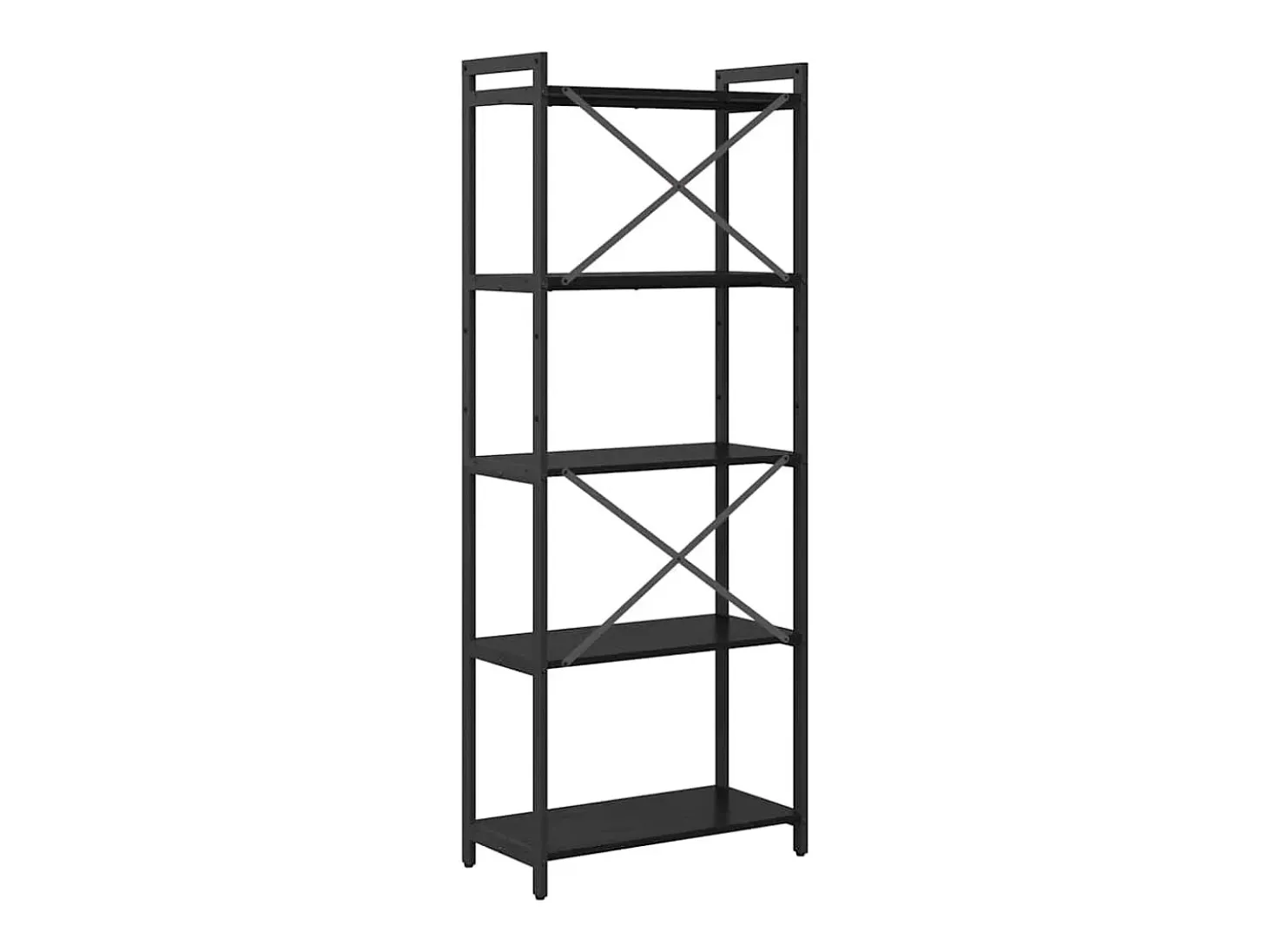 Estantería Roble negro 60 x 30 x 153 cm Madera contrachapada