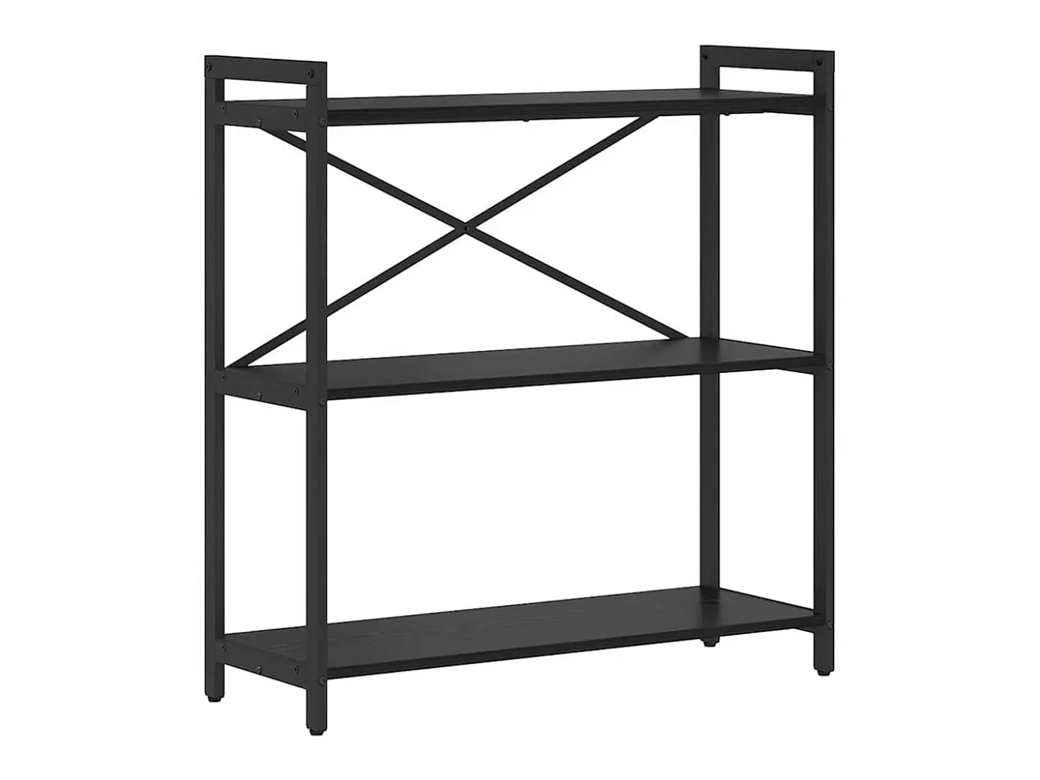 Estantería Roble negro 80 x 30 x 83 cm Madera contrachapada