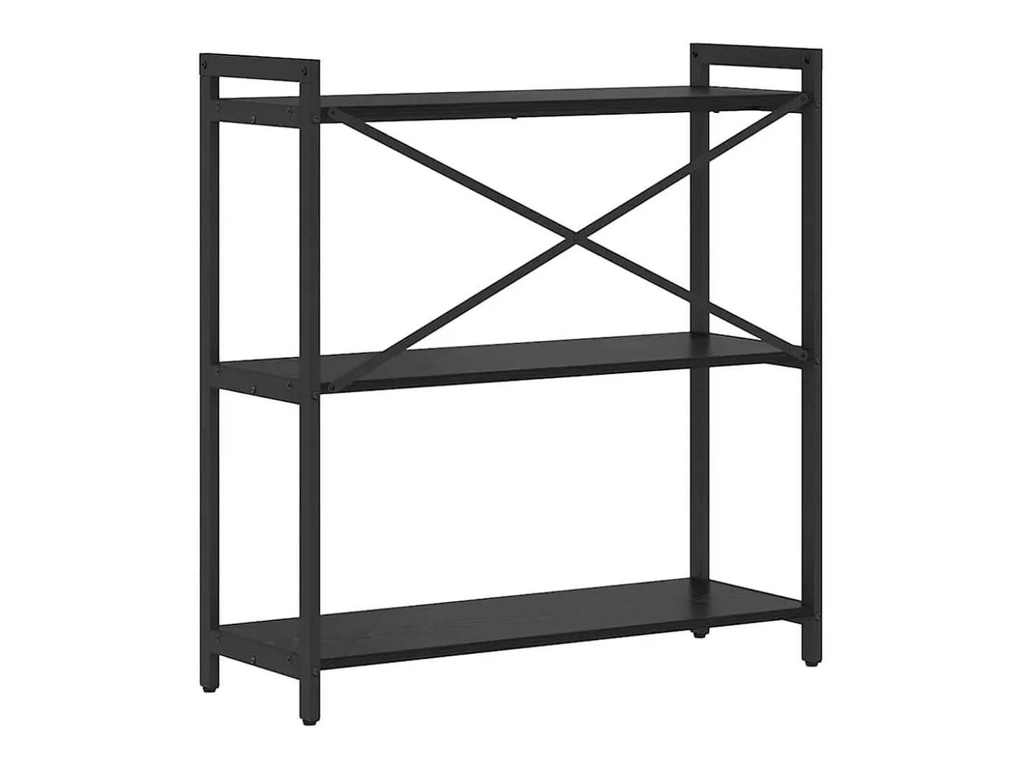 Estantería Roble negro 80 x 30 x 83 cm Madera contrachapada