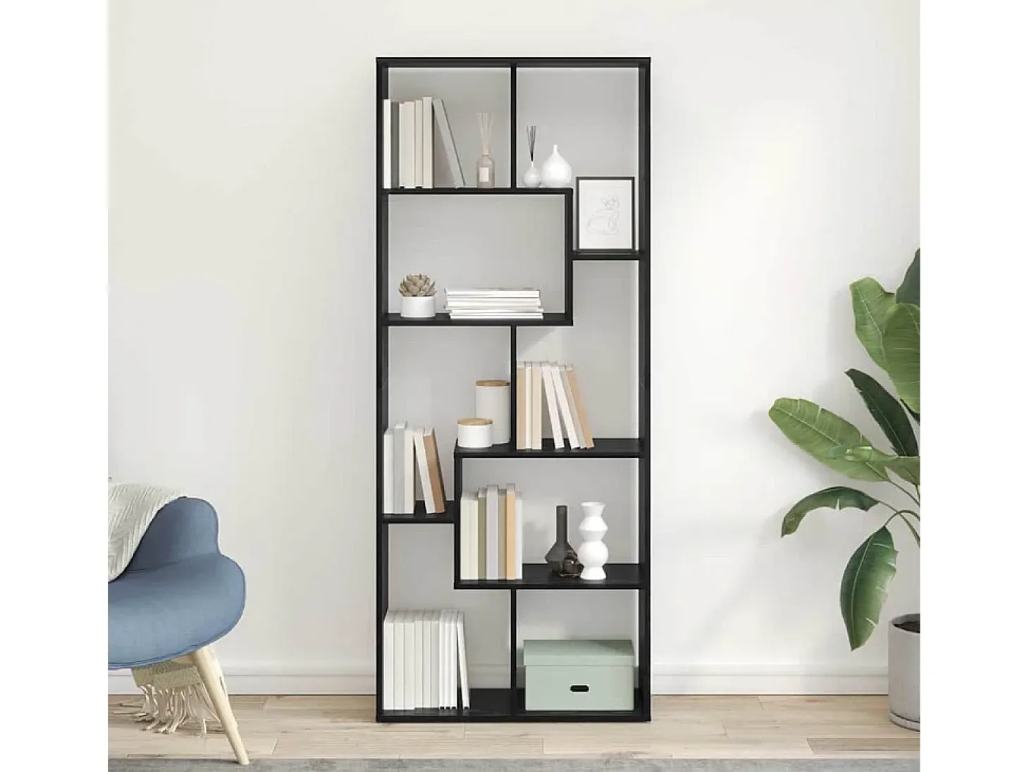 Estantería Roble negro 67 x 25 x 161.5 cm Madera contrachapada