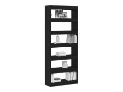 Estantería Roble negro 80 x 30 x 198 cm Madera contrachapada