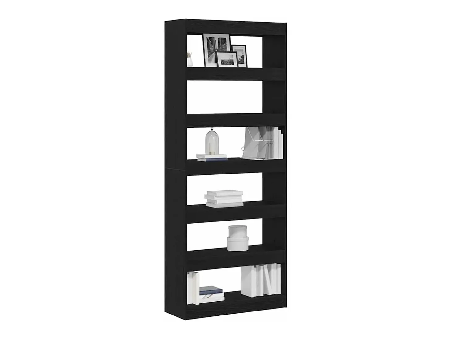 Estantería Roble negro 80 x 30 x 198 cm Madera contrachapada
