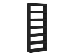 Estantería Roble negro 80 x 30 x 198 cm Madera contrachapada