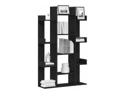 Estantería Roble negro 86 x 25.5 x 140 cm Madera contrachapada