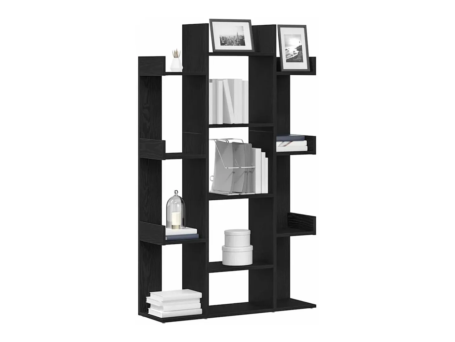 Estantería Roble negro 86 x 25.5 x 140 cm Madera contrachapada