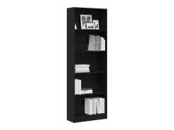 Estantería Roble negro 60 x 24 x 176 cm Madera contrachapada