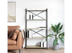 Estantería Roble Sonoma 80 x 30 x 153 cm Madera contrachapada