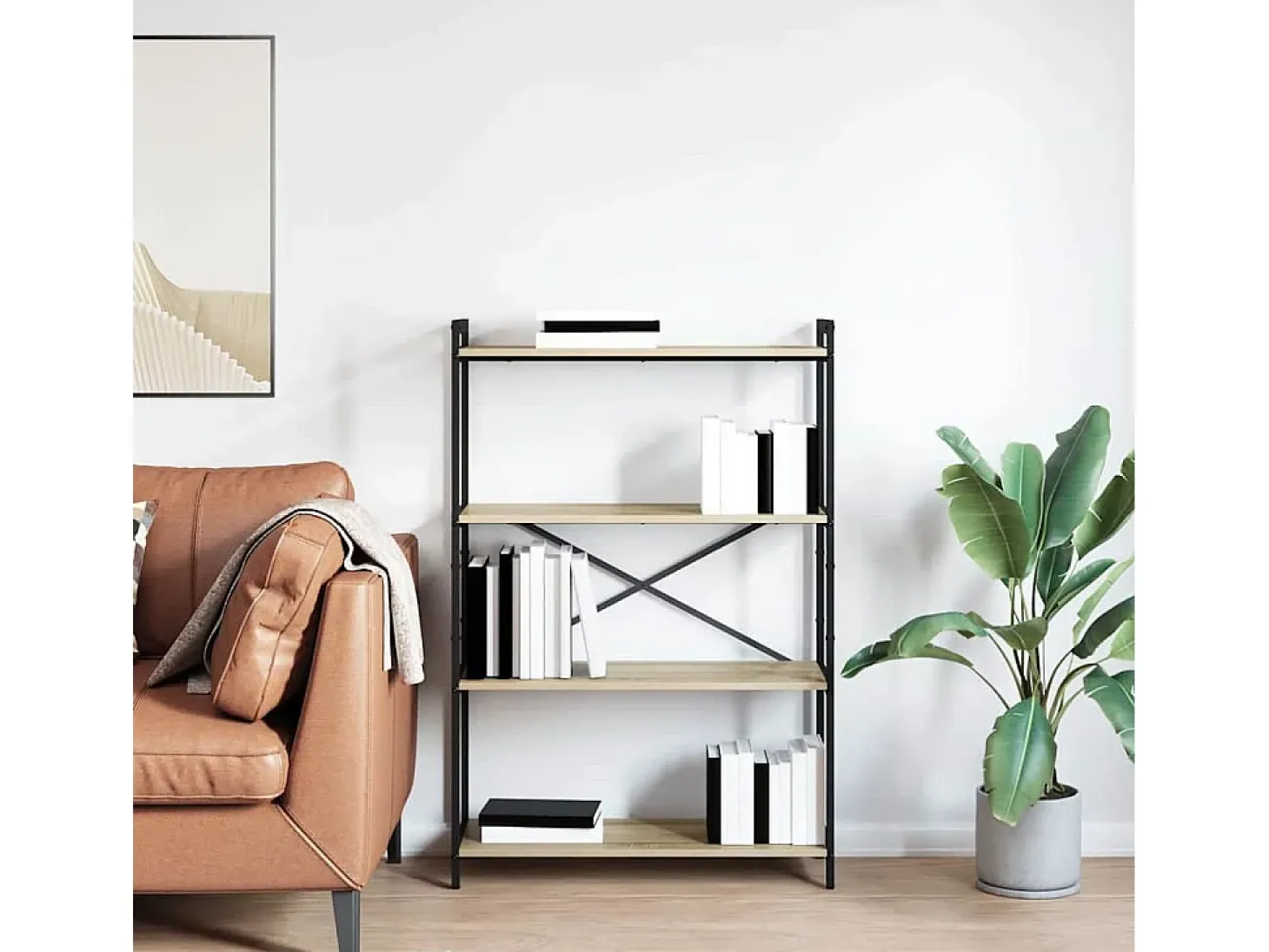 Estantería Roble Sonoma 80 x 30 x 118 cm Madera contrachapada