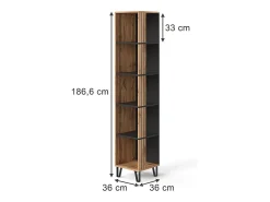 Estantería roble wotan 36x36x186.6 amber