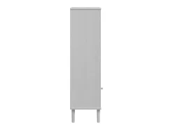 Estantería SENJA aspecto ratán madera pino blanco 60x35x130 cm