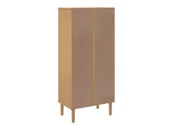 Estantería SENJA aspecto ratán madera pino marrón 60x35x130 cm