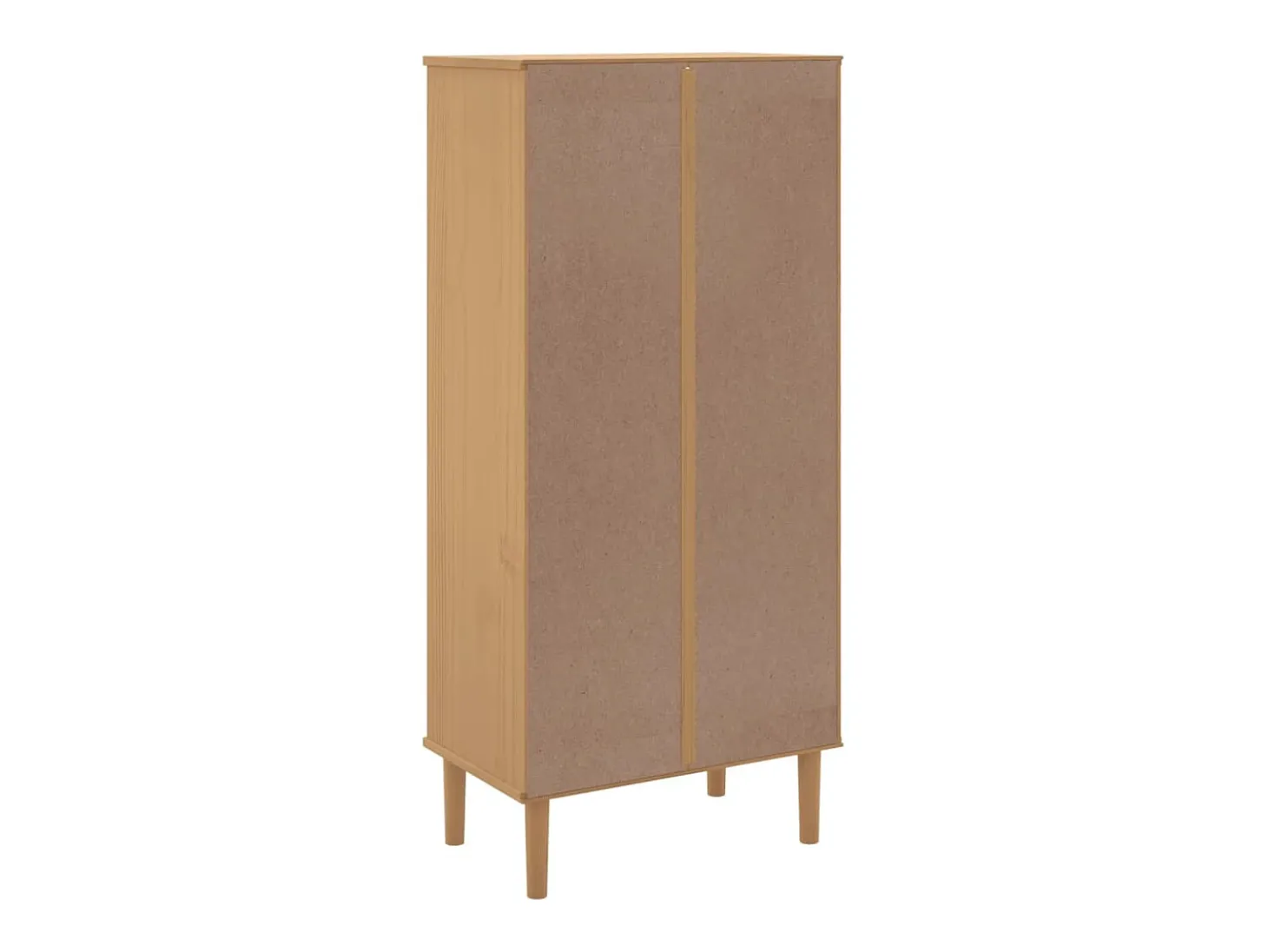 Estantería SENJA aspecto ratán madera pino marrón 60x35x130 cm