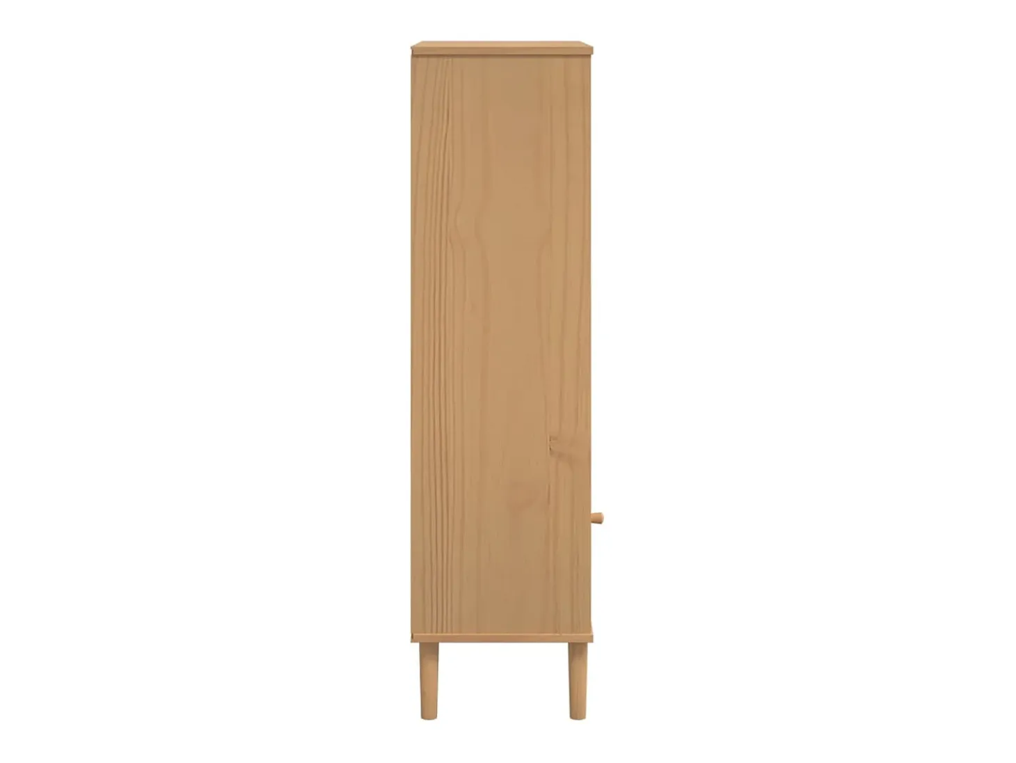 Estantería SENJA aspecto ratán madera pino marrón 60x35x130 cm