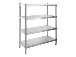 Estantería SucceBuy de Acero Inoxidable, 4 Estantes, 122 x 48 x 150 CM, Capacidad de Carga 600 KG