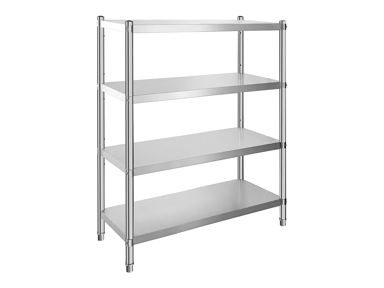 Estantería SucceBuy de Acero Inoxidable, 4 Estantes, 122 x 48 x 150 CM, Capacidad de Carga 600 KG