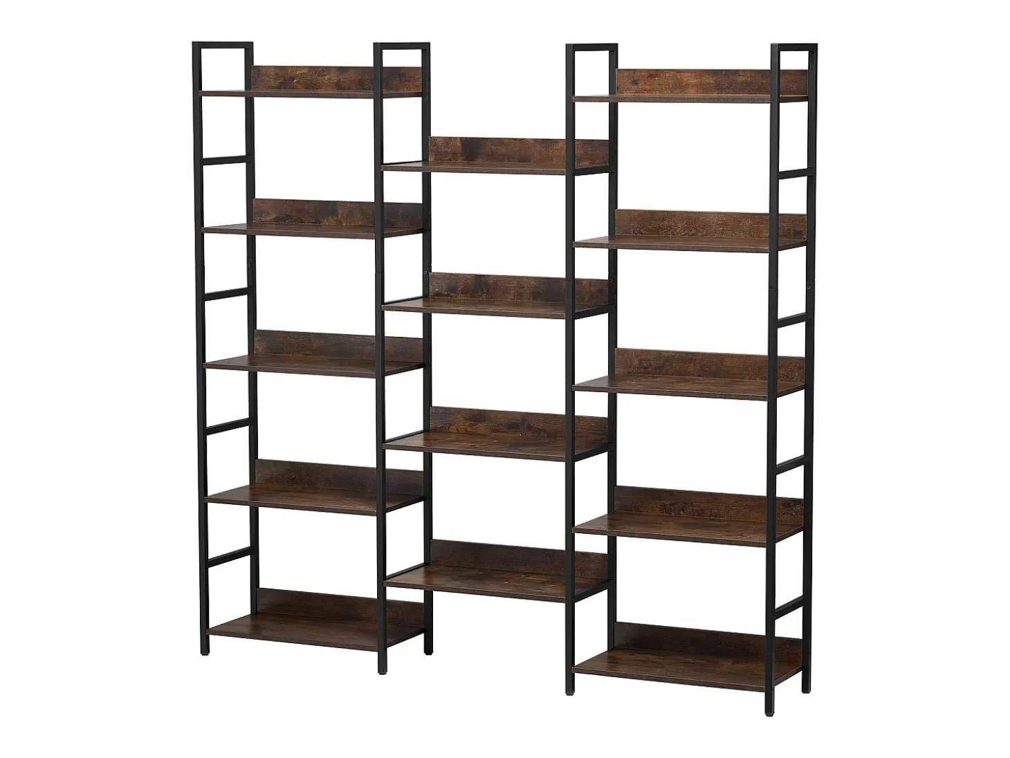 Estantería SucceBuy, Rústica de Metal con 14 Niveles para Salón, Dormitorio y Oficina
