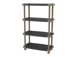 Estantería Titanium Ext. 4 Estantes Regulables Negro 88x150x43 cm