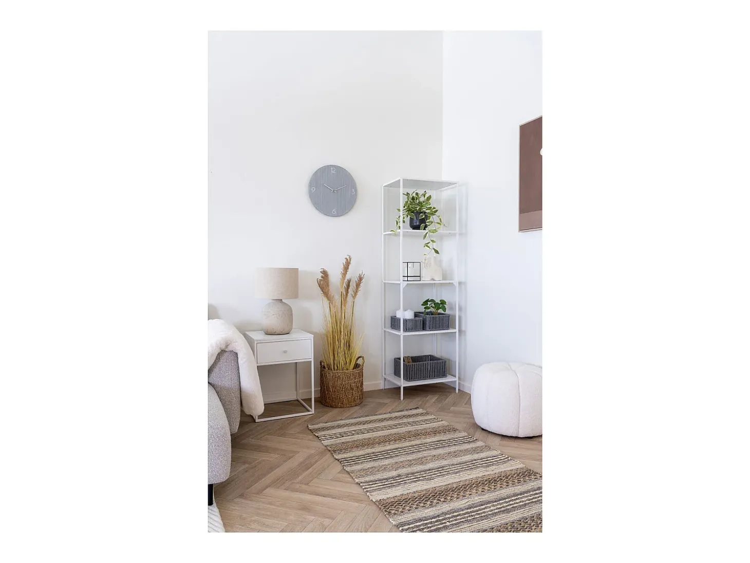 Estantería Vita, Blanco, 36x51x170 cm, Kendra Home