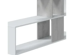 Estantería ZigZag cemento/blanco mate 145x29x145 cm