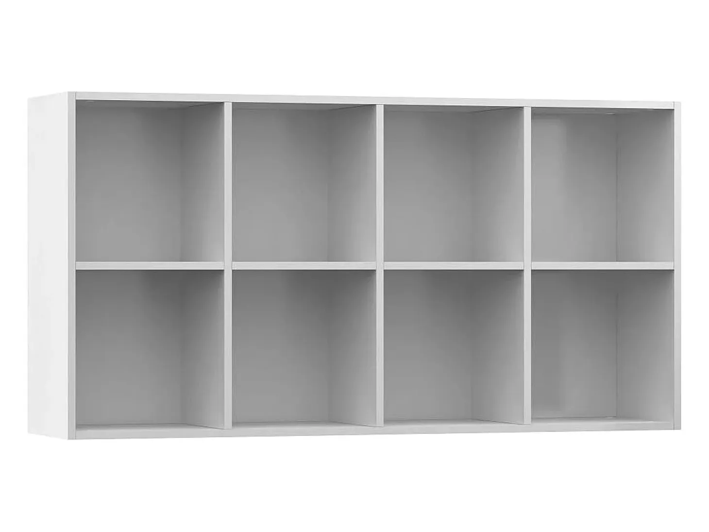 Estantería/Aparador contrachapada blanco brillo 66x30x130 cm