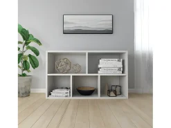 Estantería/Aparador madera contrachapada blanco 50x25x80 cm