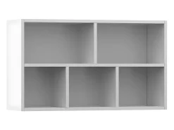 Estantería/Aparador madera contrachapada blanco 50x25x80 cm